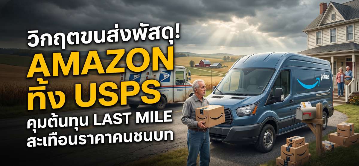 Amazon หั่นดีล USPS 20%! คุม Last Mile สะเทือนส่งของคนชนบท