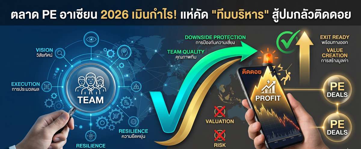 PE อาเซียน 2026 เมินกำไร! คัด "ทีมบริหาร" สู้ปมติดดอย