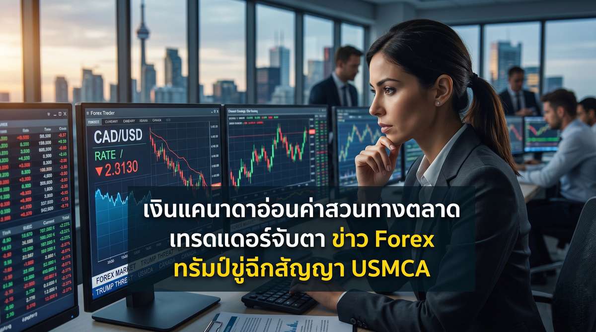 เงินแคนาดาอ่อนค่าสวนทางตลาด เทรดเดอร์จับตา ข่าว Forex ทรัมป์ขู่ฉีกสัญญา USMCA