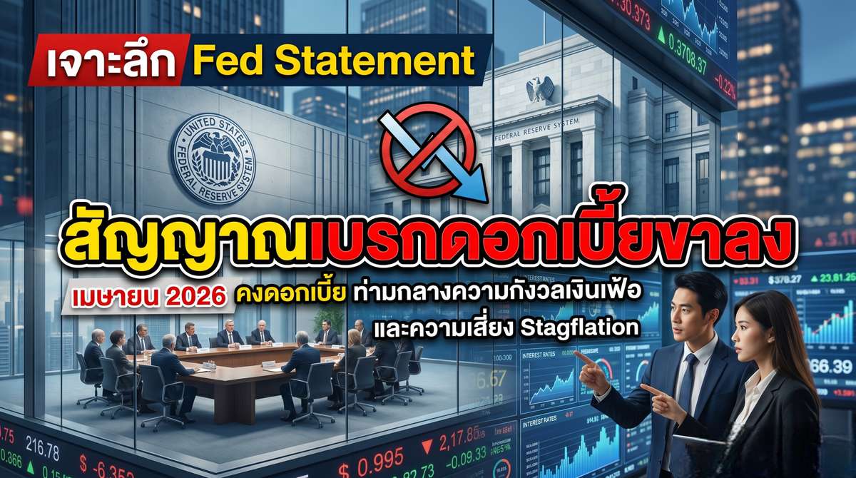 เจาะลึก Fed Statement เมษายน 2026 สัญญาณเบรกดอกเบี้ยขาลง