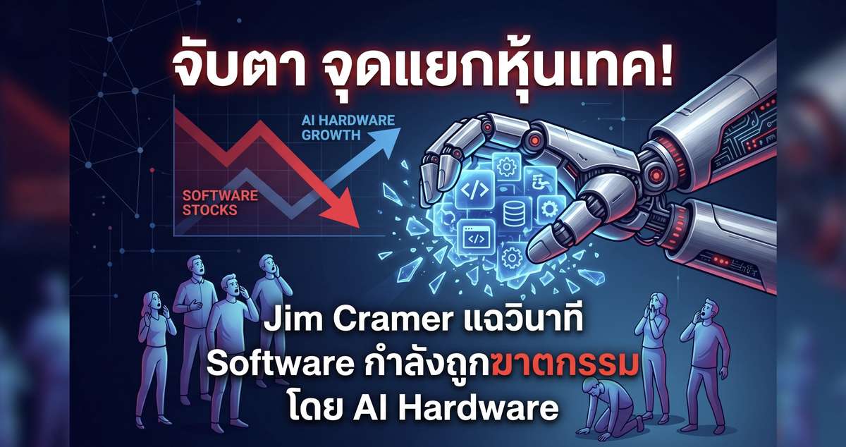 จับตา จุดแยกหุ้นเทค! Jim Cramer แฉวินาที Software กำลังถูกฆาตกรรมโดย AI Hardware