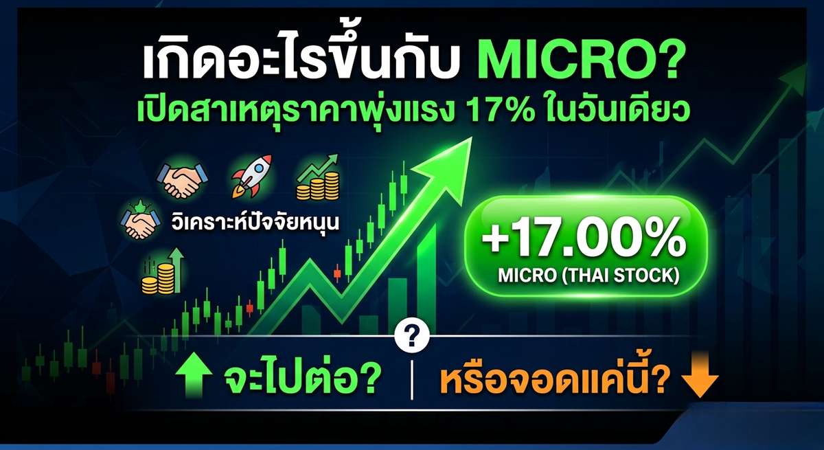เกิดอะไรขึ้นกับ MICRO? เปิดสาเหตุราคาพุ่งแรง 17% ในวันเดียว จะไปต่อหรือจอดแค่นี้?