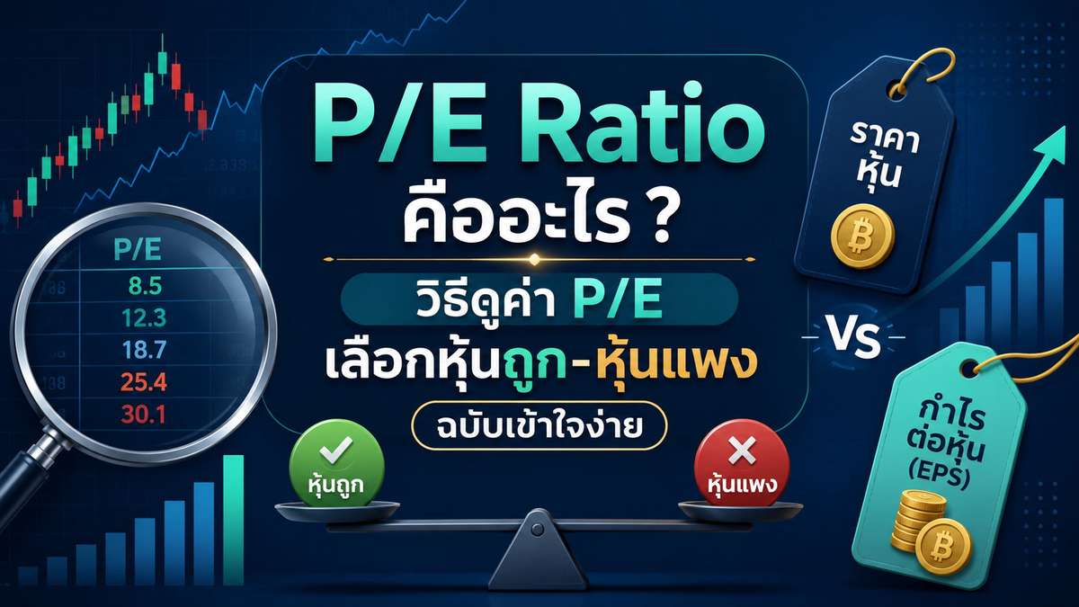 P/E Ratio คืออะไร ? วิธีดูค่า P/E เลือกหุ้นถูก-หุ้นแพง ฉบับเข้าใจง่าย
