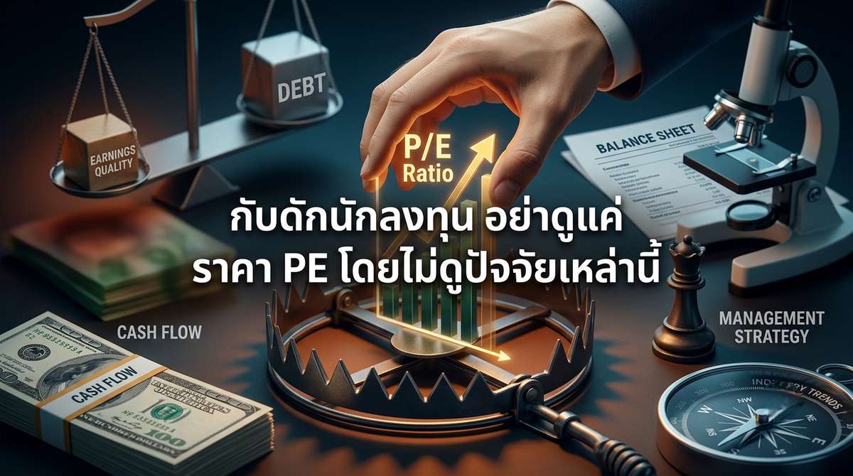 กับดักนักลงทุน อย่าดูแค่ ราคา PE โดยไม่ดูปัจจัยเหล่านี้
