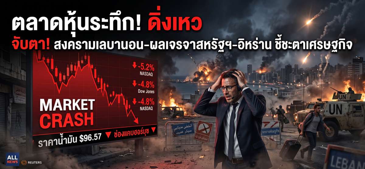 หุ้นดิ่ง! ตลาดผวาสงครามอิหร่าน จับตาผลเจรจาชี้ชะตาเศรษฐกิจ